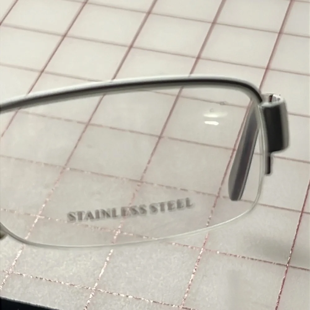 GUCCI GG 1938 MEO Grey/White 53-18-145 Semi Mount Made In Italy Eyeglass Frames